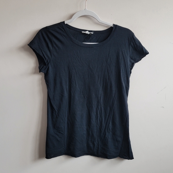 Nili Lotan Cotton Black Tee - Picture 1 of 5
